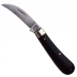 Ebony folding knife with peach pruner blade